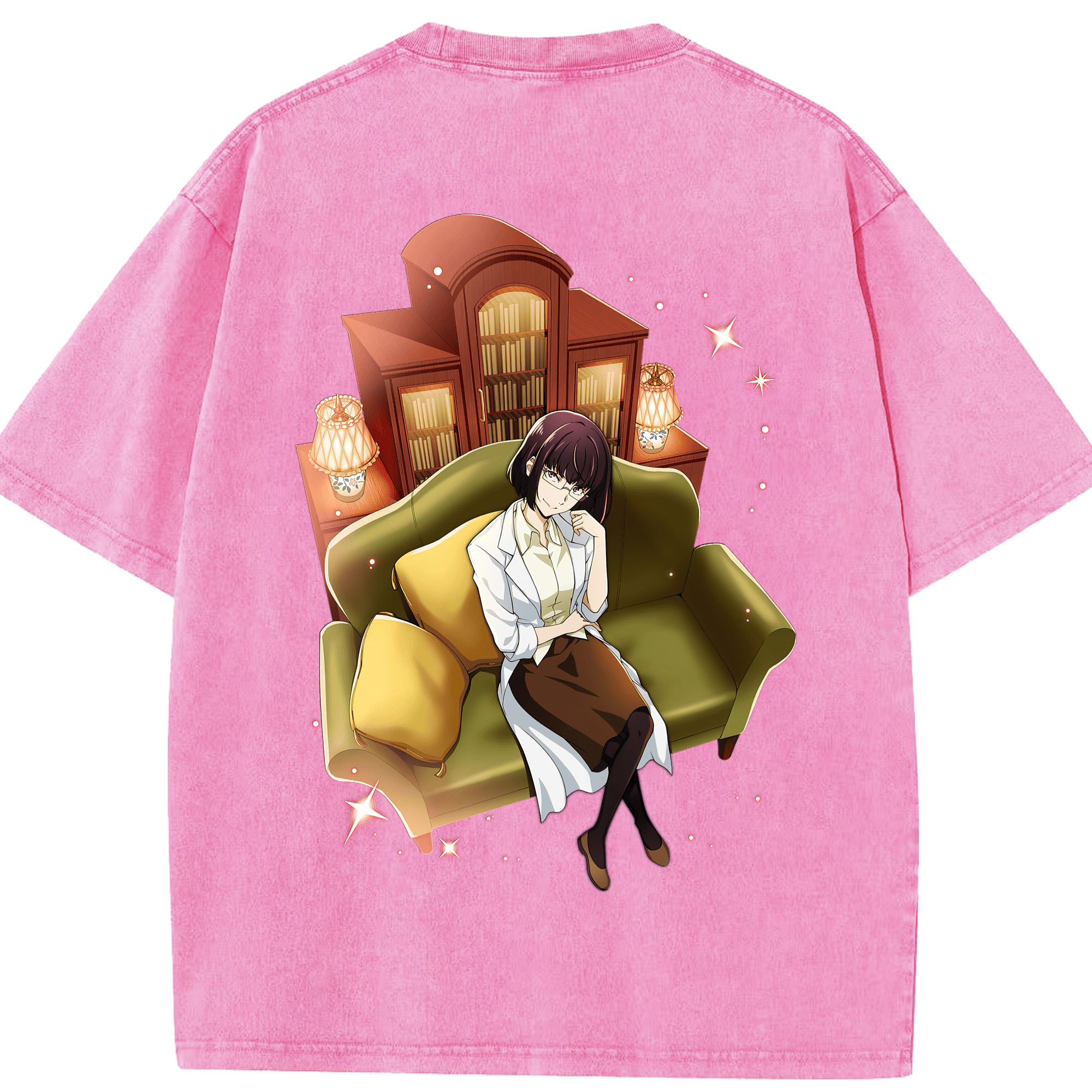 （画像用） 文豪ストレイドッグス Bungo Stray Dogs 綿100% ヴィンテージ風 半袖Tシャツ（背面プリント）